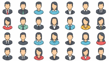 Diverse collection of user profile avatars for social media and business applications.