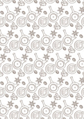 Chinese herbal tea pot seamless vector background
