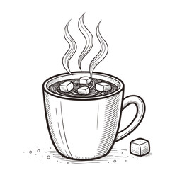 cup of coffee with steam