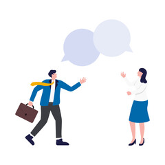 Business Process with Client Talking Busy with Discussion. business people pitching to clients