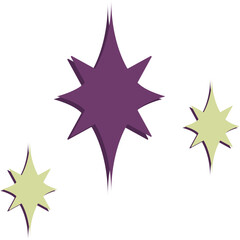 Obraz premium Retro Star Doodle Illustration