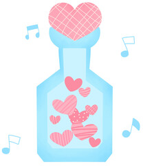 Sweet Love Music Elements Cute Pastel Romantic Set