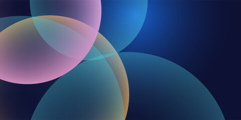 Abstract Glowing Spheres on Dark Background with Copy Space. eps 10