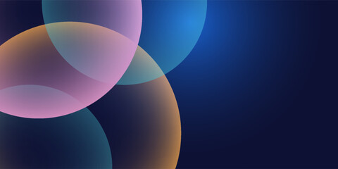 Abstract Glowing Spheres on Dark Background with Copy Space. eps 10