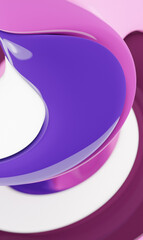 3d Illustration  rows of colorful  line  . Geometric background, weave pattern.