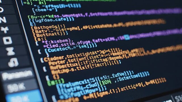 Code Display on Screen A Glimpse into Software Development.