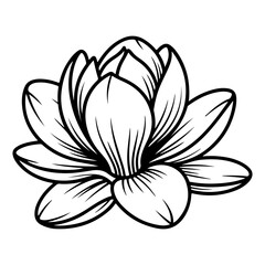 magnolia flower black logo silhouette © Farha