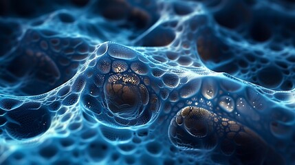 Abstract biotech tissue pattern with soft glowing microscopic t modern scientific laboratory healthcare concept background high quality image