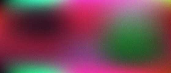 Abstract textured background with vibrant pink green and dark red color gradients and subtle noise effect