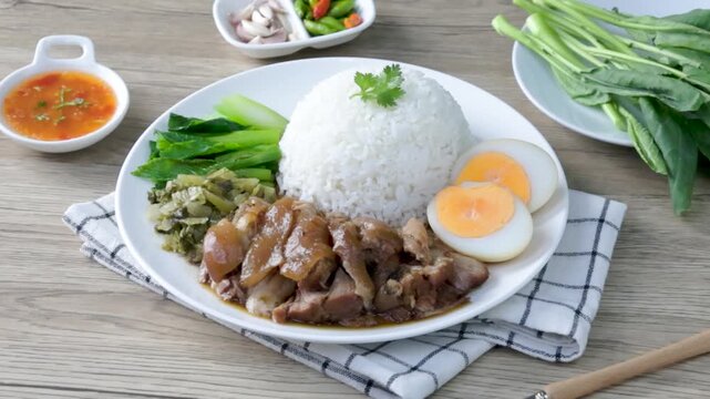 Pork Leg Stew over Rice (Kao Ka Moo)