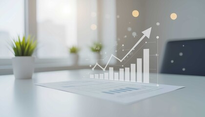 Minimalist finance background with clean white style supporting modern business growth