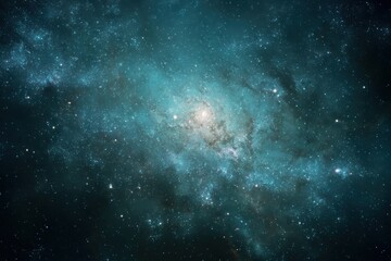 Fototapeta premium Immense cosmic landscape showcasing vibrant stars, swirling nebula, and majestic galaxies in deep space at the edge of the universe