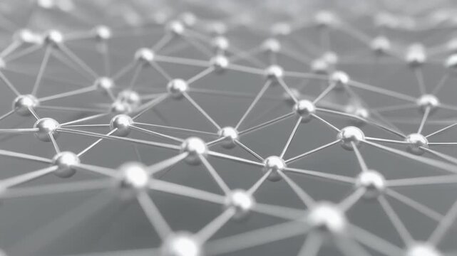 White and silver interconnected nodes