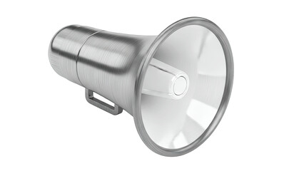 Metallic Megaphone Isolated on White Background