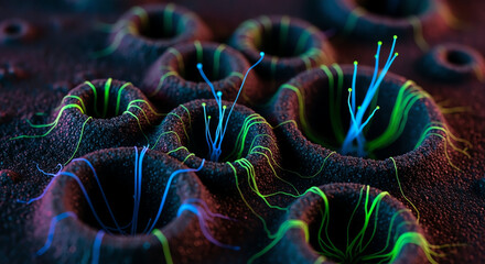 Neon Coral Like Surface