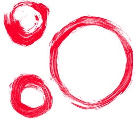 red circle brush stroke marker highlighter