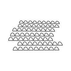 Altocumulus Clouds line icon 