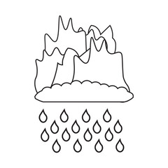 Nimbostratus Clouds line icon