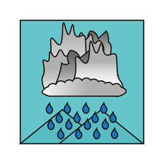 Nimbostratus clouds on frame