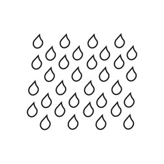 Raindrops line icon 