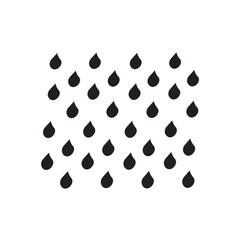 Raindrops glyph icon 