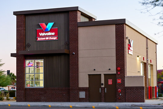 A Valvoline Instant Oil Change service center with branded exterior signage, illustrating automotive maintenance operations and quick service vehicle care