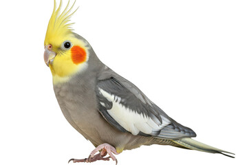 Cockatiel bird isolated on transparent background