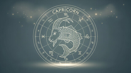 Capricorn Zodiac Sign Sea Goat Illustration