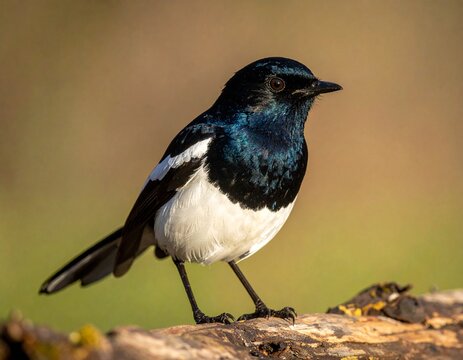 Striking collection of bird photos: majestic silhouettes at sunrise over mountains and clouds, and a detailed close-up of a beautiful Oriental Magpie-Robin wildlife