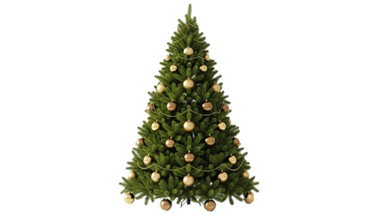 Fototapeta premium Beautifully decorated christmas tree with ornaments and lights