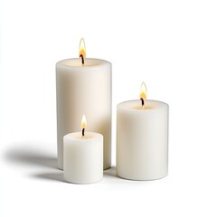 Elegant candle arrangement home decor still life photography cozy atmosphere close-up serenity