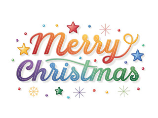 Obraz premium Vector illustration design of a merry Christmas holiday banner with happy celebration text decoration