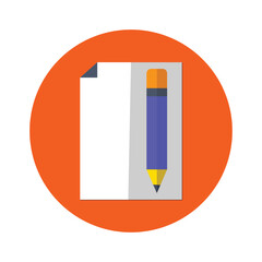 vector illustration of a Compose Icon with a 3d Pencil document icon