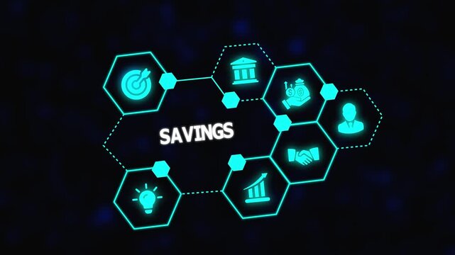 Personal and corporate savings plan concept icon depicting financial safety, future wealth accumulation, and retirement planning.