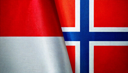 ノルウェーの国旗とモナコの国旗(Norway flag & Monaco flag.)
