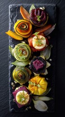 Gourmet Ratatouille on Slate Board