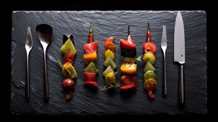 Gourmet Ratatouille with Knife and Spoon