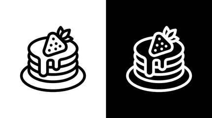 Pancakes With Icon Set Design