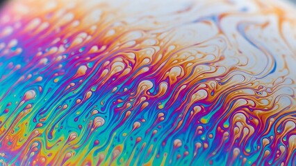 Colorful Soap Bubble Texture &ndash; Abstract Iridescent Pattern Macro.