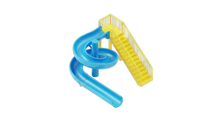 Water Slide Isolated on White Background