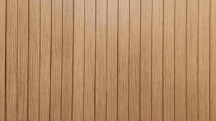 Fototapeta premium High-quality, close-up photograph showcasing a rich, glossy brown wooden surface with a distinct vertical slat texture. The warm, natural wood grain and parallel grooves create a classic, decorative