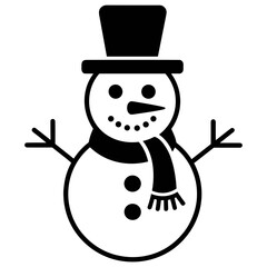 Boneco de neve engraçado