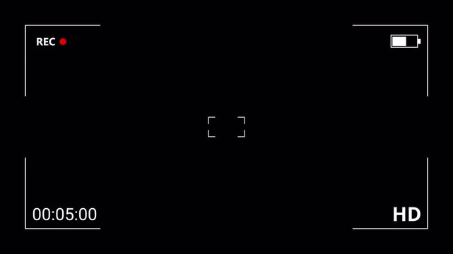 




Video camera recorder screen overlay on a transparent background, Recording camera screen interface with alpha channel, Camera recording screen overlay preview in 4k.
