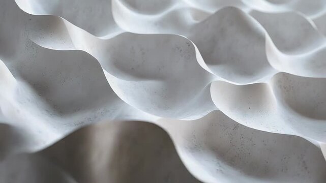 Wavy concrete surface creating a modern abstract background pattern