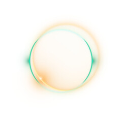 Abstract glowing circle with vibrant colors on white background.