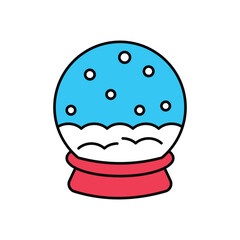 Snow Globe icon clean and modern vector illustration