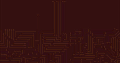 Electronic circuit with white background illustration