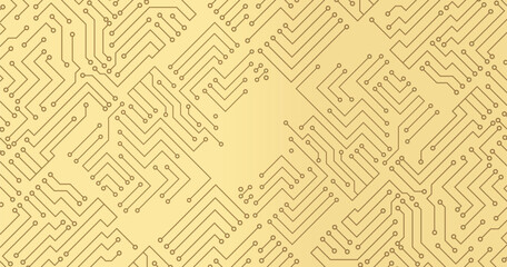 Electronic circuit with white background illustration