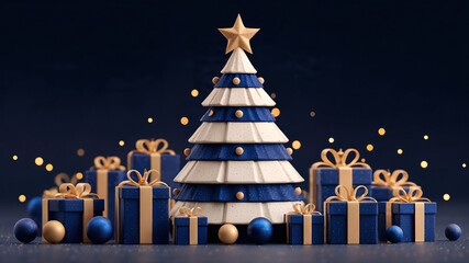 Luxury Christmas Festive background Design Perfect for Holiday Cards and Invitations . Generative AI