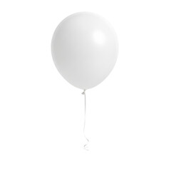 White Balloon with Ribbon Mockup Isolated © BTG